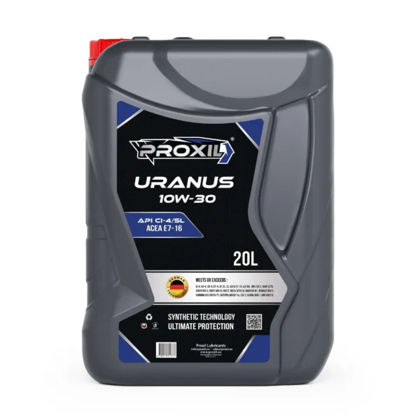 Proxil Uranus Engine Oil 10W-30 API CI-4/SL for Diesel Vehicle 20 Liter