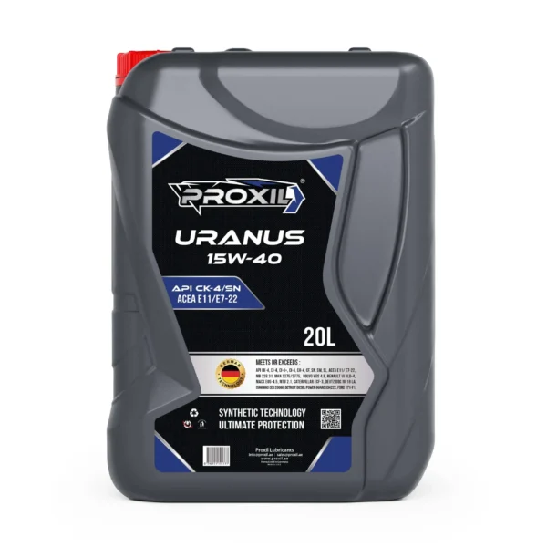 Proxil Uranus Engine Oil 15W-40 API CK-4/SN for Diesel Vehicle 20 Liter