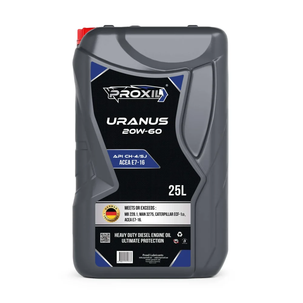 Proxil Uranus Engine Oil 20W-60 API CH-4/SJ for Diesel Vehicle 25 Liter