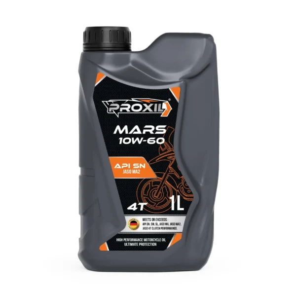 Proxil Mars 4-stroke Motorbike Oil 4T 10W-60 API SN / JASO MA2 (4T) 1 Liter