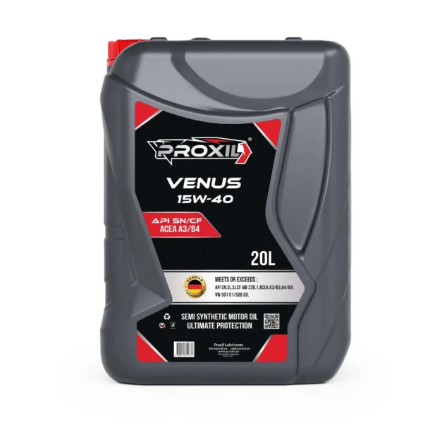Proxil Venus Gasoline Engine Oil SAE 15W-40 SN/CF 20 Liter
