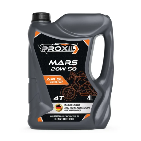 Proxil Mars 4-stroke Motorbike Oil 4T 20W-50 API SL / JASO MA2 (4T) 4 Liter