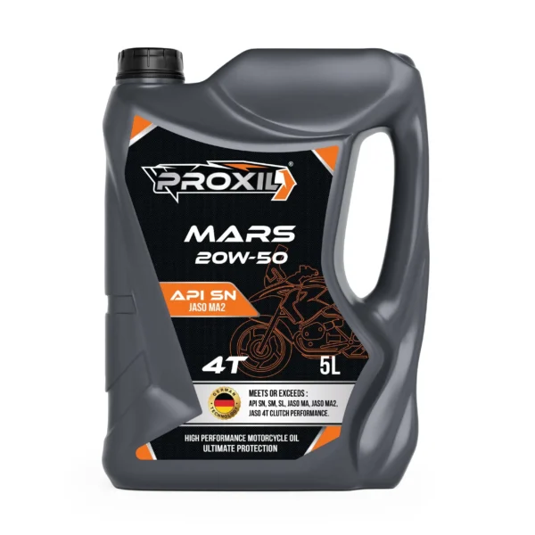 Proxil Mars 4-stroke Motorbike Oil 4T 20W-50 API SN / JASO MA2 (4T) 5 Liter