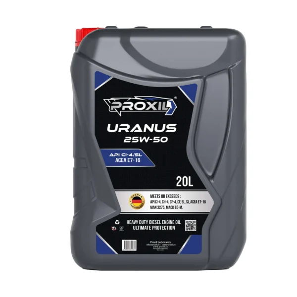 Proxil Uranus Engine Oil 25W-50 API CI-4/SL for Diesel Vehicle 20 Liter